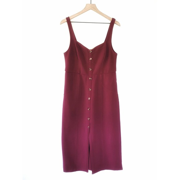 NEW Anthropologie Maeve Wildberry Knit Midi Dress - 14P - Picture 4 of 9